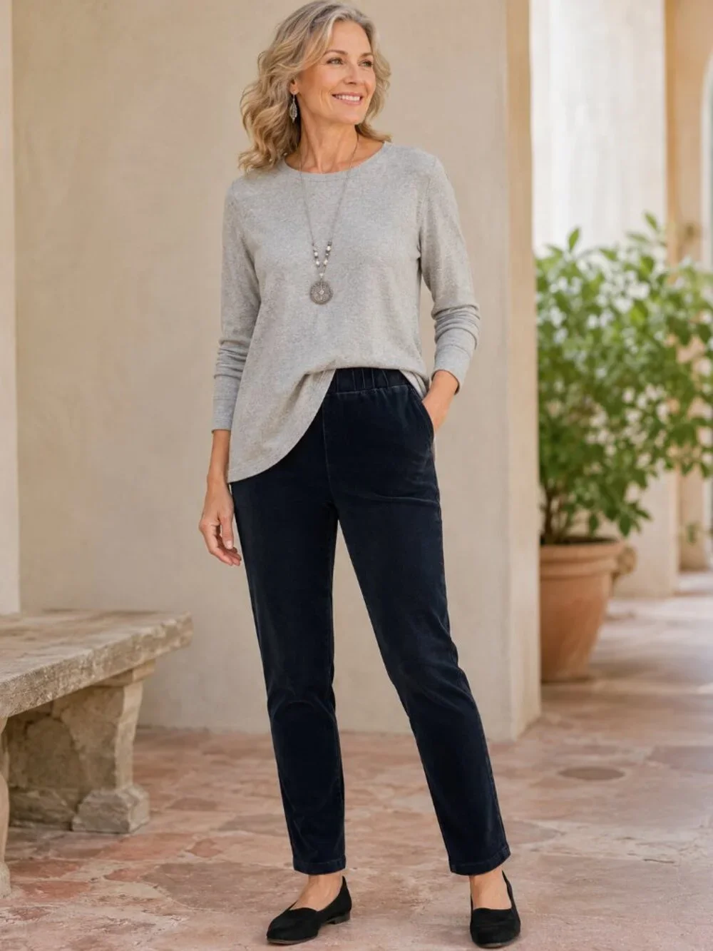 Soft Surroundings Black Denim Elastic Waist Pull-On Skinny Jeans Small Petite